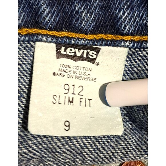 Vintage 90s Levis 912 Orane Tab High Waist Denim Shorts Size 9 Made in USA Perfe - Picture 3 of 9